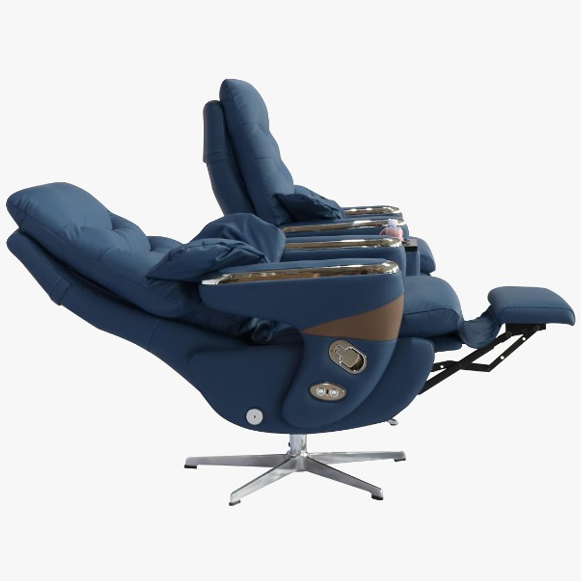 Recliner chair with inbuilt massage function 2 Seater with centre/side table image 3