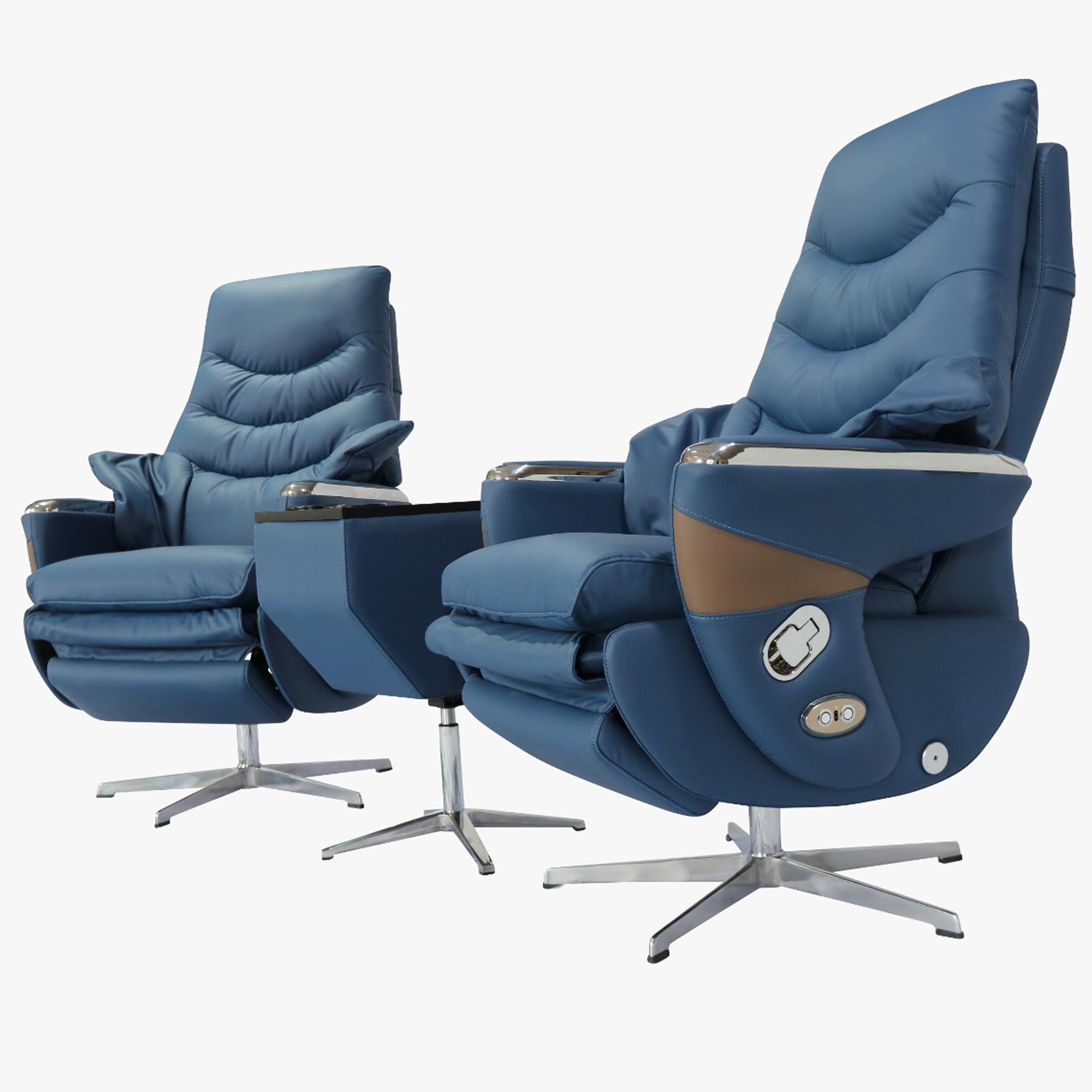 Recliner chair with inbuilt massage function 2 Seater with centre/side table image 2