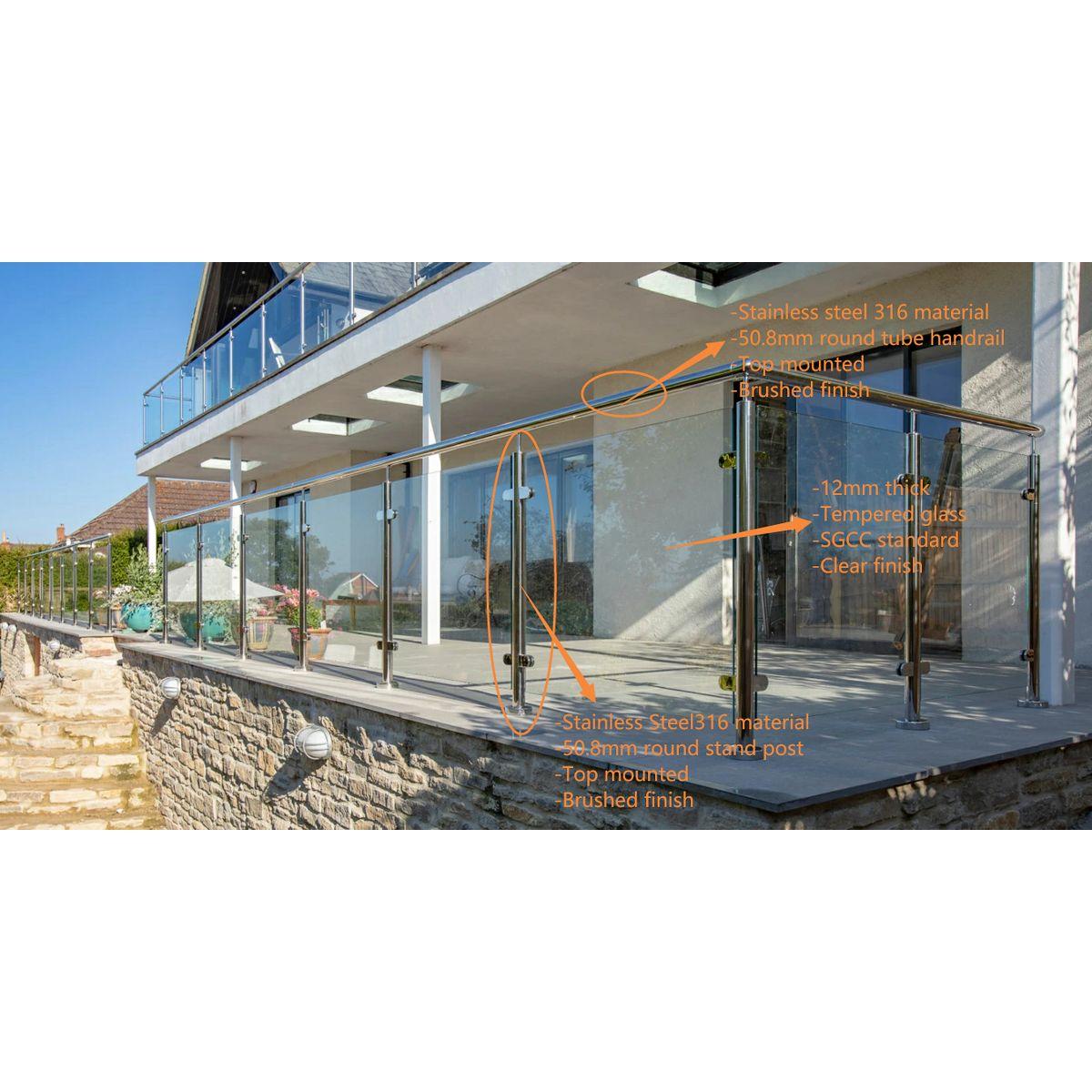 Stand post Glass Railing image 2