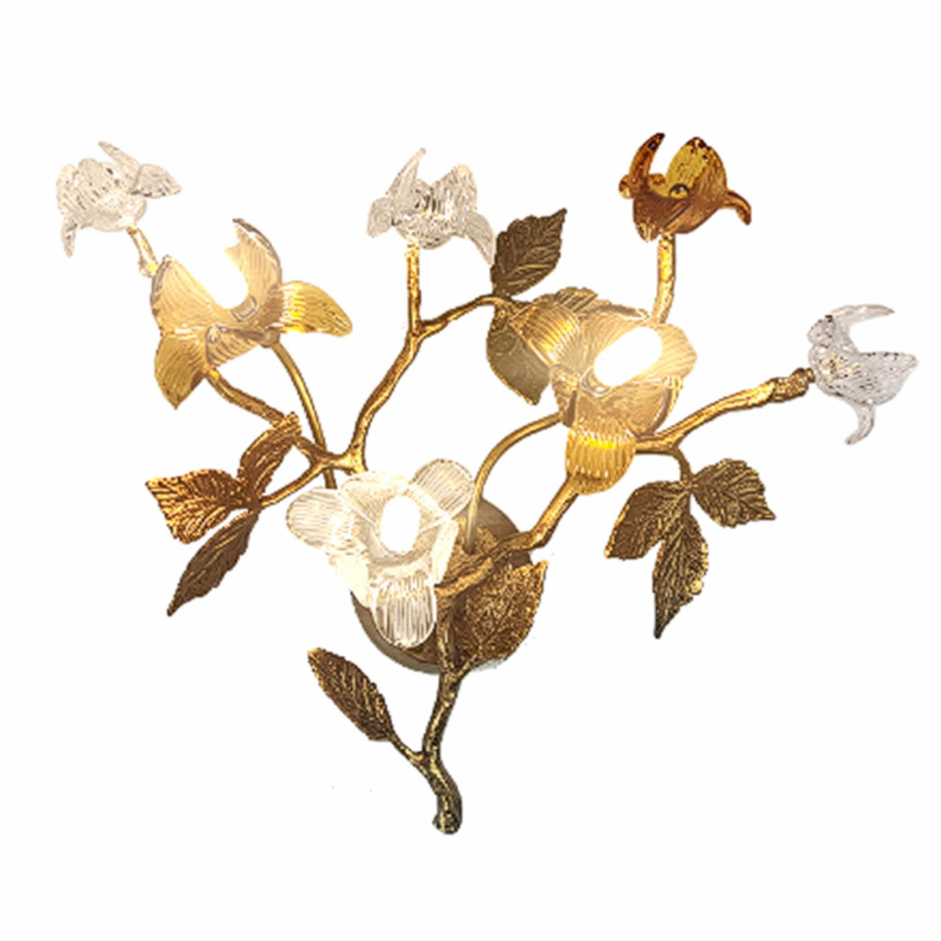 Medium Tall Copper Glass LED Ceiling Light (Ï†1200xH1200) image 2