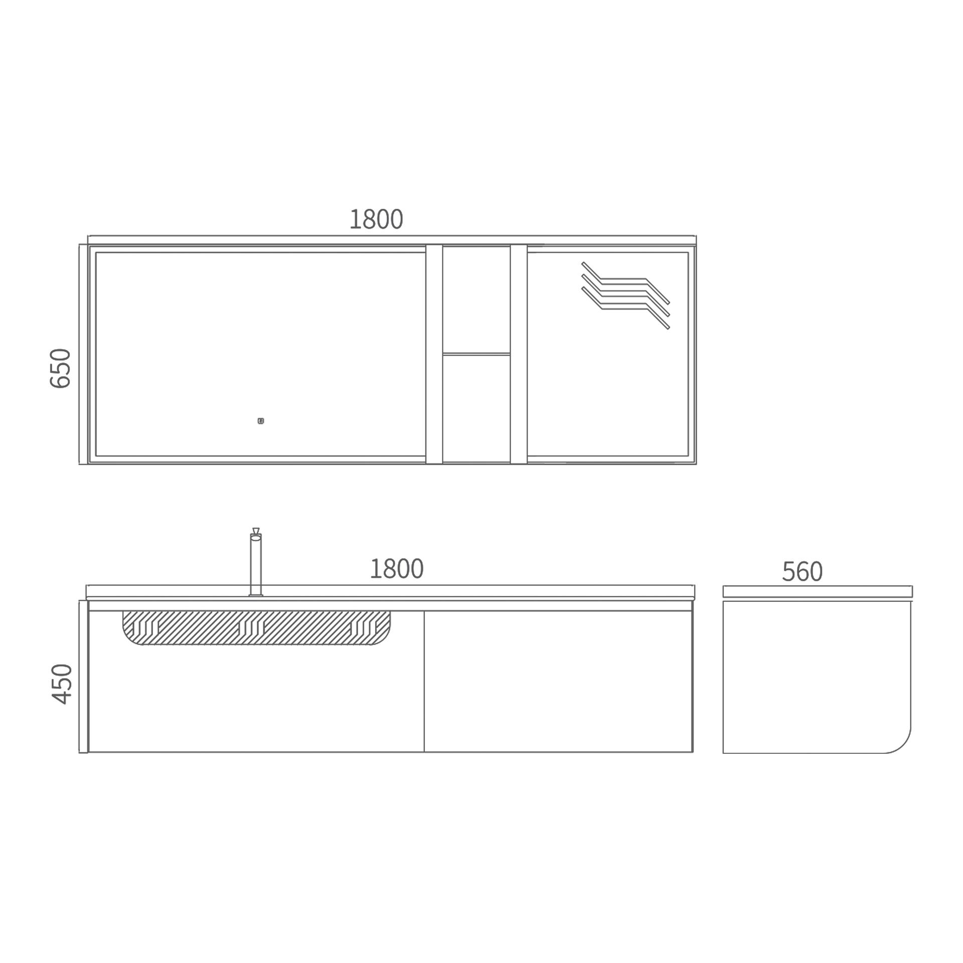 Designer Langdeng LD-3818 Bathroom Vanity Set 1800*560 image 2