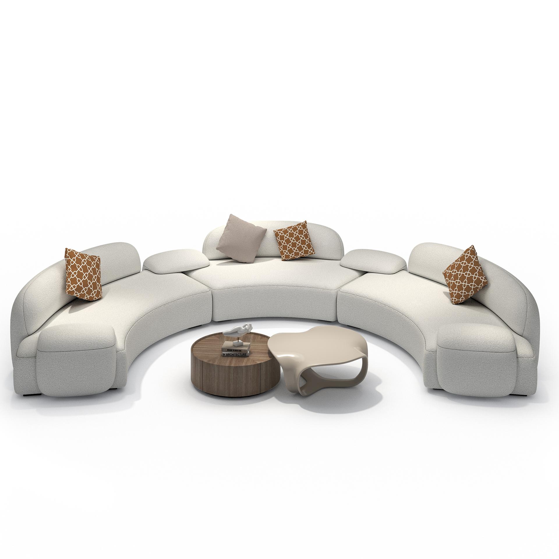 Lambskin Fabric Sofa Modular image 2