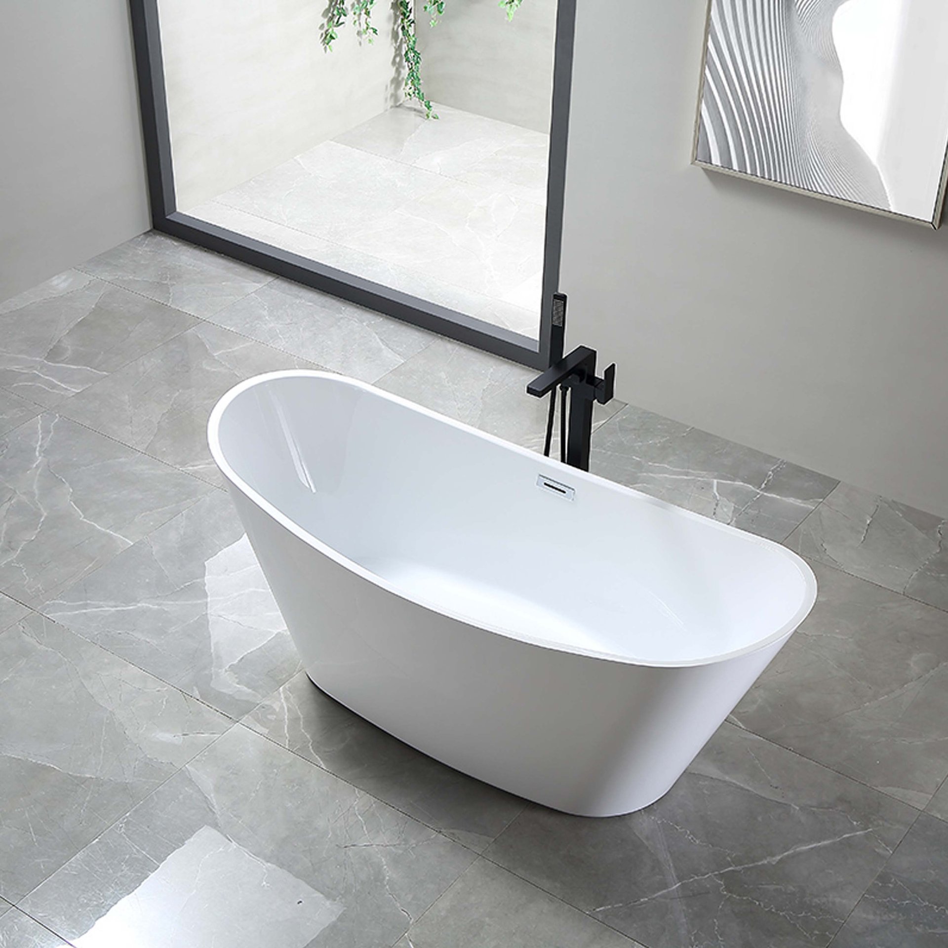 Abrazo Freestanding Soaking Acrylic Bathtub