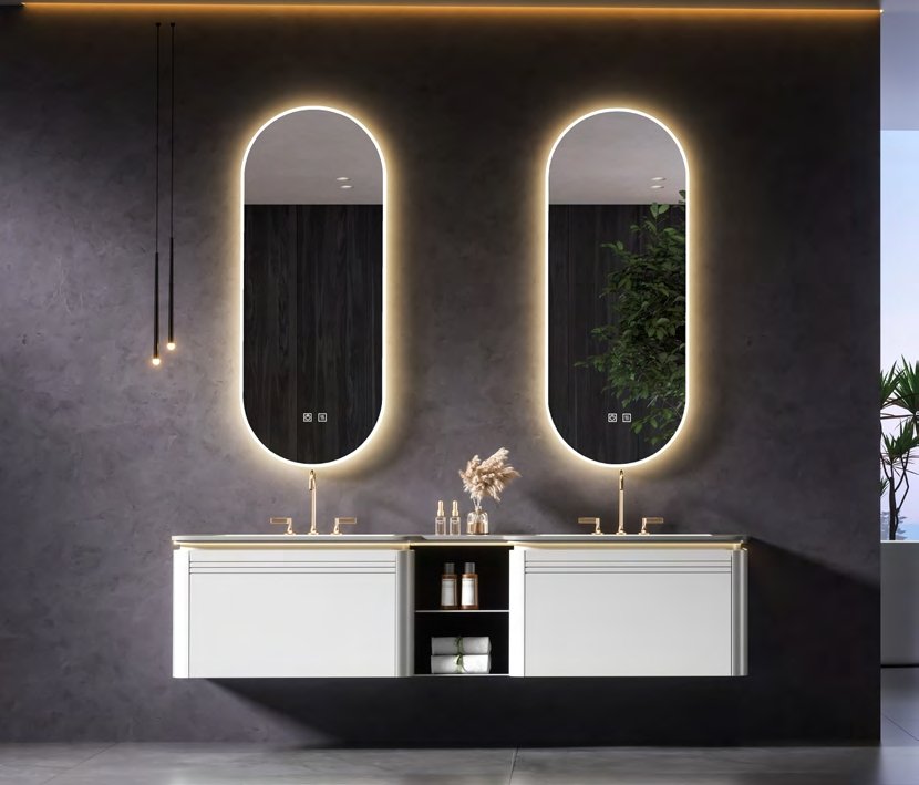 Bathroom Cabinet - MARS Series with Double Mirror