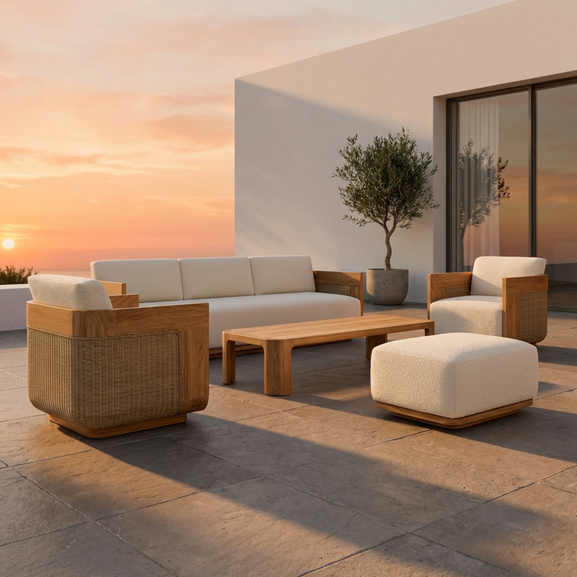 Stonecourt Teak Sofa Set